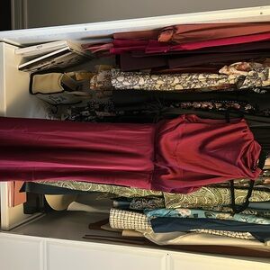 Showpo turtleneck purple/burgundy maxi gown (xs)